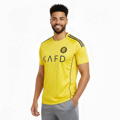 PRASEL Printed Men V Neck Yellow T-Shirt