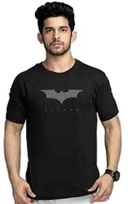 KASPY Printed Men Round Neck Black T-Shirt