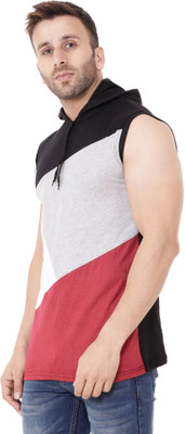 tfurnish Solid Men Hooded Neck Multicolor T-Shirt