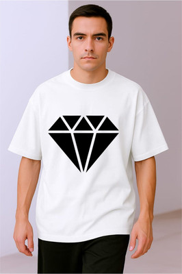 BLOSSOMTRADER Printed Men Round Neck White T-Shirt