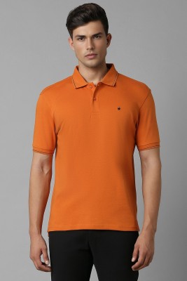 LOUIS PHILIPPE Solid Men Polo Neck Orange T-Shirt