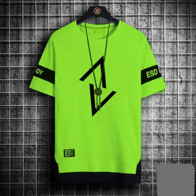 SM SHAYAM CREATION Printed Men Round Neck Light Green T-Shirt