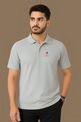 Daku Printed Couple Polo Neck Grey T-Shirt