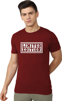 OrrganicChics Typography Men Round Neck Maroon T-Shirt