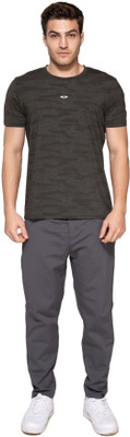 STRCH Solid Men Round Neck Green T-Shirt