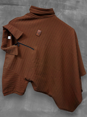 METRONAUT Self Design Men Polo Neck Brown T-Shirt