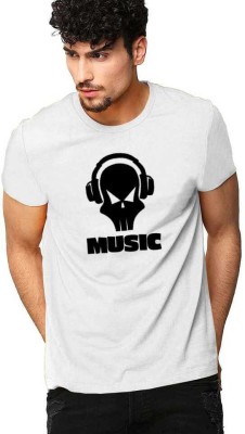 GNCT Printed Men Round Neck White T-Shirt