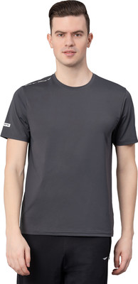 RED TAPE Solid Men Round Neck Grey T-Shirt