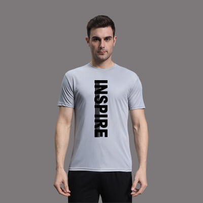 InkTees Printed Men Round Neck Grey T-Shirt