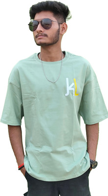 Kxnot Life Abstract Men Round Neck Light Green T-Shirt