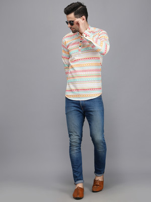 ZURINE Men Colorblock A-line Kurta(Multicolor)