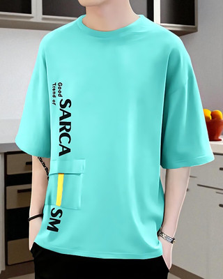 Bolderift Typography Men Round Neck Green T-Shirt