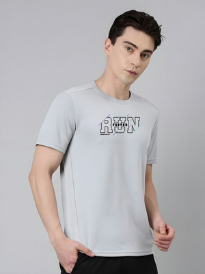 SZN Graphic Print Men Round Neck Grey T-Shirt