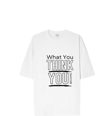 KS IMPEX Self Design Men Round Neck White T-Shirt