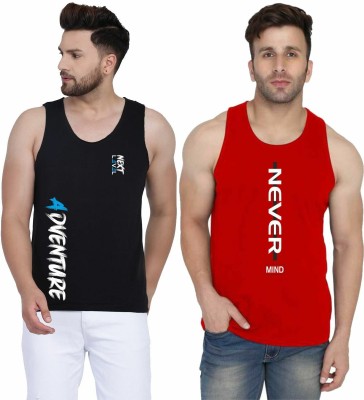 Cryptic Printed Men Scoop Neck Black, Red T-Shirt