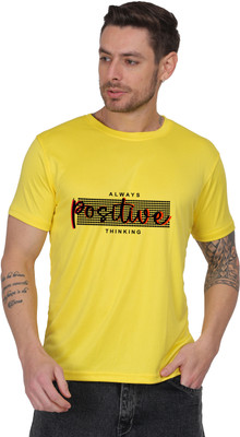 neeraj internationals Printed Men Round Neck Yellow T-Shirt