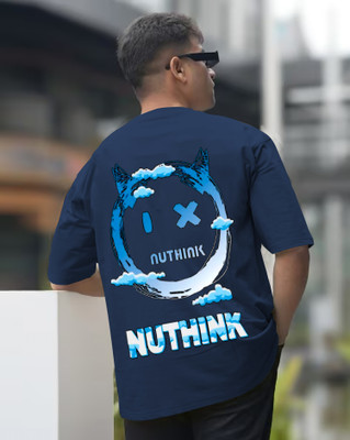 LGGARMENTS Printed Men Round Neck Dark Blue T-Shirt