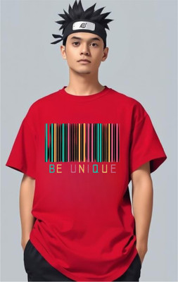 goodsign Typography Men Round Neck Black T-Shirt