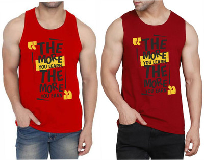 Restore Graphic Print Men Scoop Neck Red, Maroon, Multicolor T-Shirt