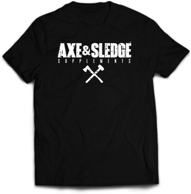 SPOWEARY Printed Men Round Neck Black T-Shirt
