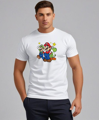 ADDYLIFESTYLE Cartoon, Graphic Print Men Crew Neck White T-Shirt