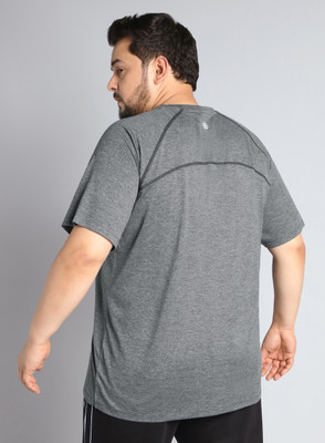 Cult Solid Men Round Neck Grey T-Shirt