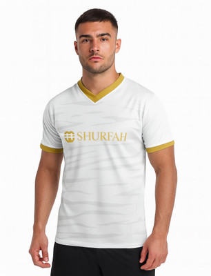 DOSTITCH Printed Men V Neck White T-Shirt