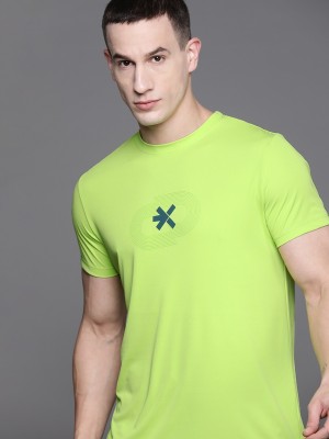 HRX by Hrithik Roshan Printed Men Round Neck Green T-Shirt