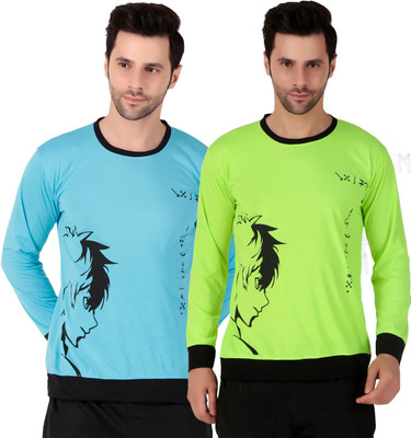 SM SHAYAM CREATION Typography, Printed Men Round Neck Multicolor T-Shirt