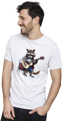 GPGARMENTSS Printed Men Round Neck White T-Shirt