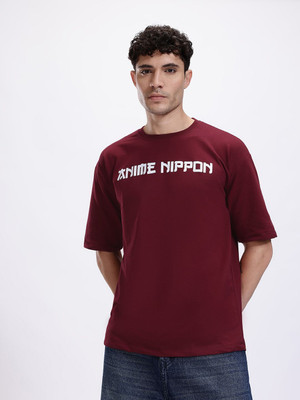 Kook N Keech Printed Men Round Neck Brown T-Shirt