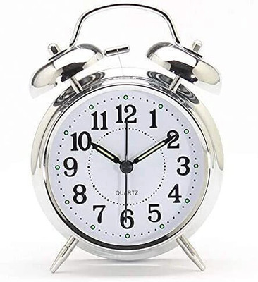 FIVANIO Analog Silver Clock