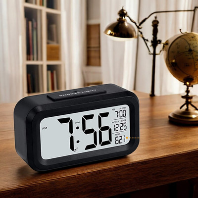 omkarzone Digital Black Clock