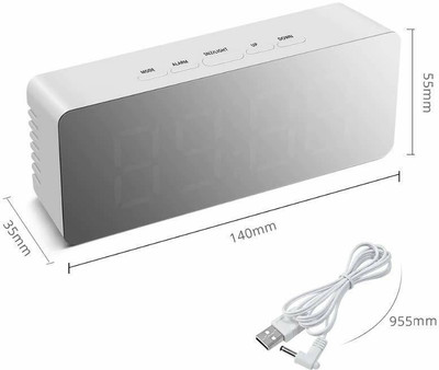 RHONNIUM Digital White Clock