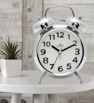 SHIVTRADRE Analog Silver Clock