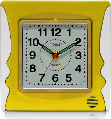 ORPAT Analog Yellow Clock