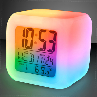 GLARIXA Digital White Clock