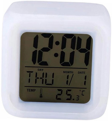 RECTITUDE Digital White Clock
