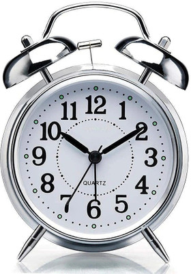deadly Analog-Digital Silver Clock