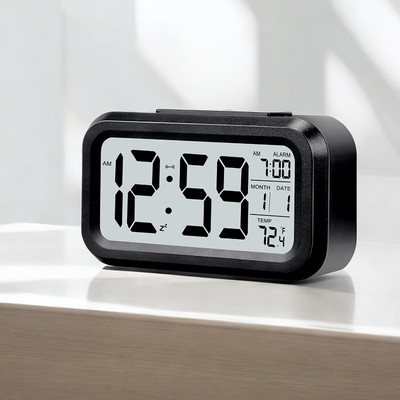 omkarzone Digital Black Clock