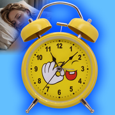 JMALL Analog Yellow Clock