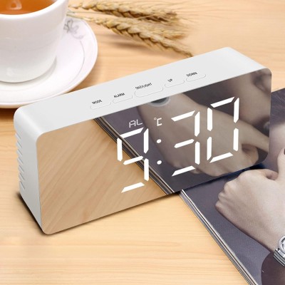 Lozenge Digital White Clock