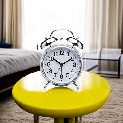 omkarzone Analog Silver Clock