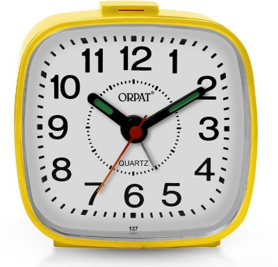 ORPAT Analog Yellow Clock