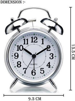 Fitaza Analog Silver Clock