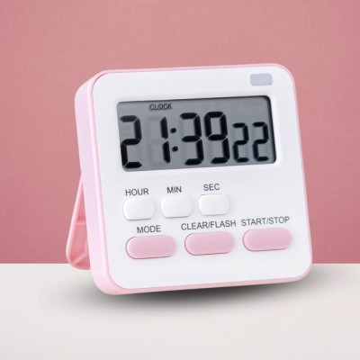 YELONA Digital Fucia Pink Clock