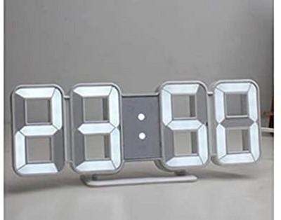 NISHIV Digital White Clock