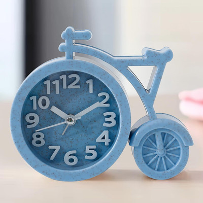 Ekhasa Analog Bicycle Table Alarm Clock for Study Table & Kids Bedroom | Blue Clock