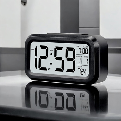 omkarzone Digital Black Clock