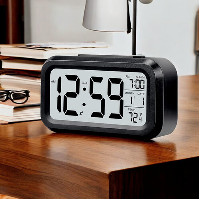 omkarzone Digital Black Clock